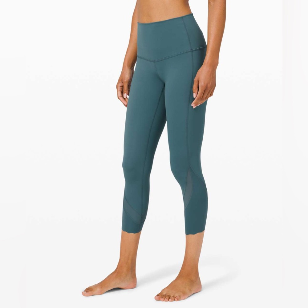 Lululemon Wunder Under Crop Leggings Desert Teal Size 4